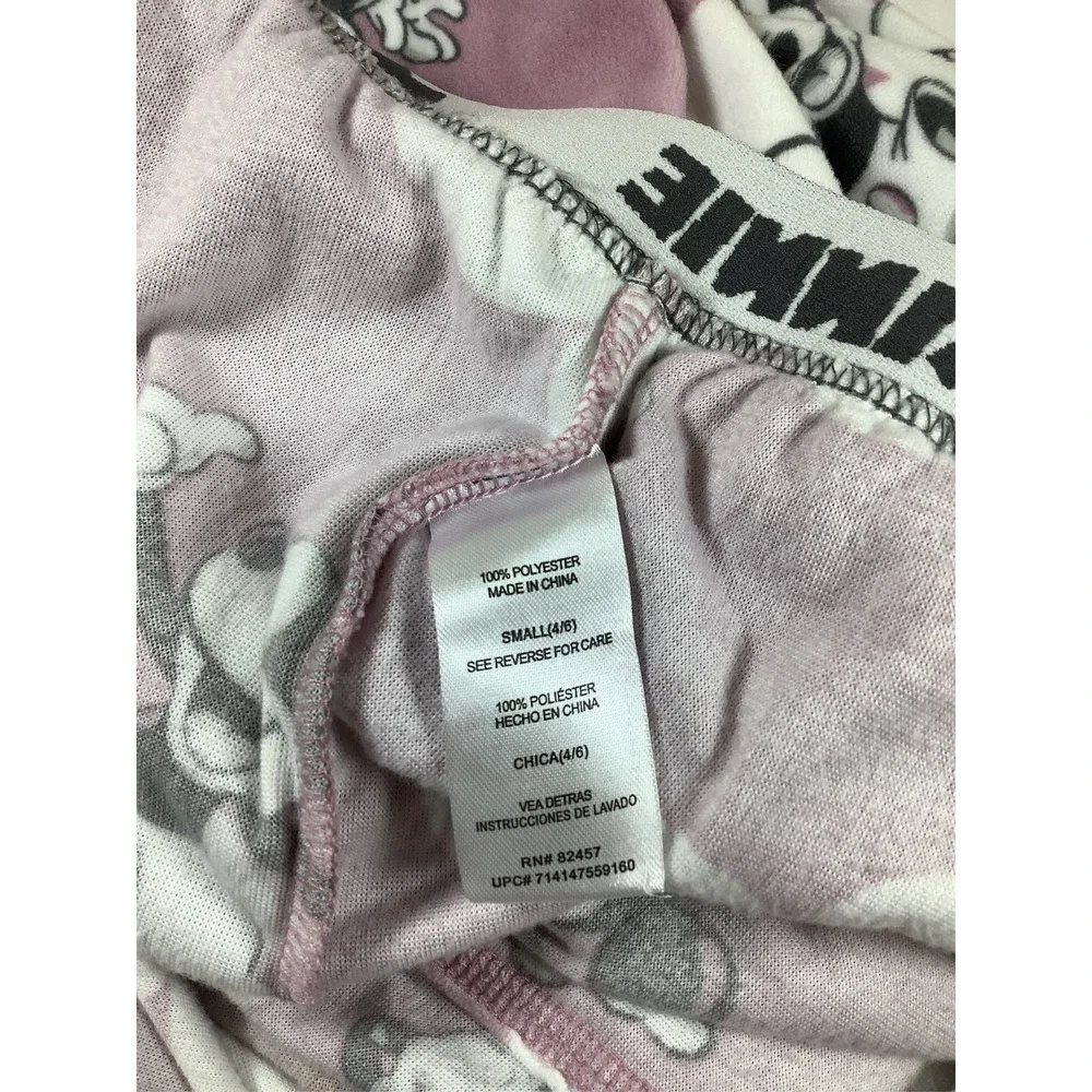 Disney Mickey Minnie Pink Pajama Lounge Pants Womens Sz S - Picture 3 of 3